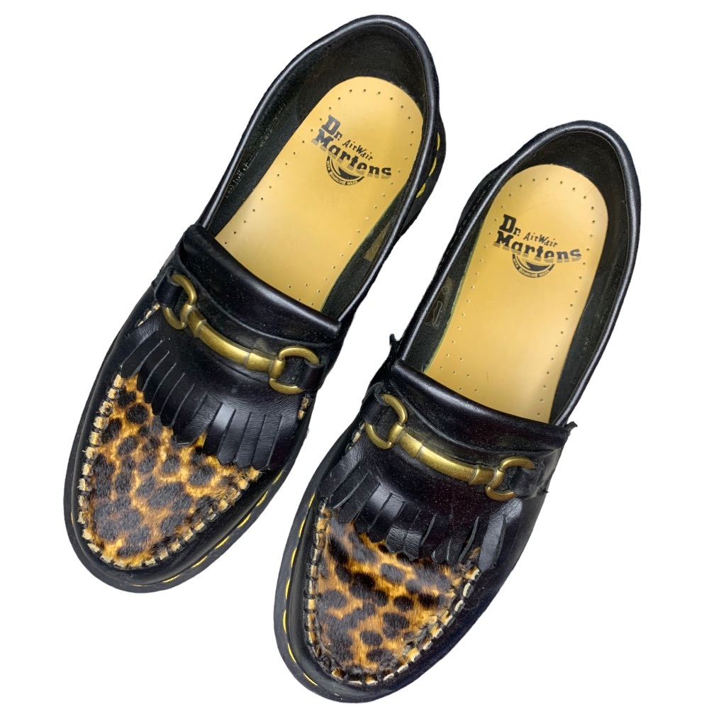 Dr. Martens Black and Leopard Loafers - Picture 7 of 14